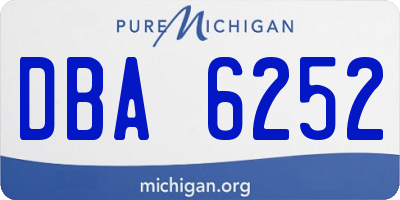 MI license plate DBA6252