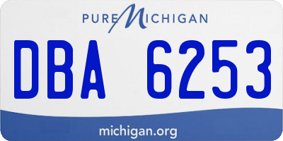 MI license plate DBA6253
