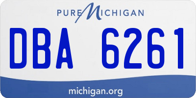 MI license plate DBA6261