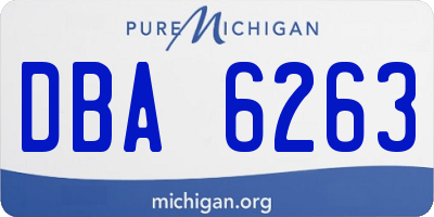 MI license plate DBA6263