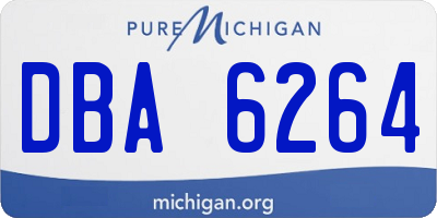 MI license plate DBA6264