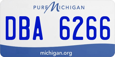 MI license plate DBA6266