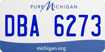 MI license plate DBA6273