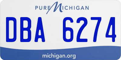 MI license plate DBA6274