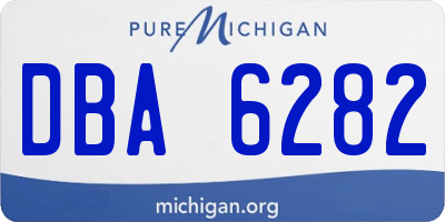 MI license plate DBA6282