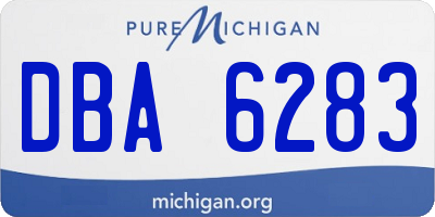 MI license plate DBA6283