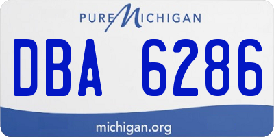 MI license plate DBA6286