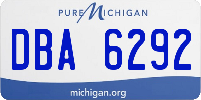 MI license plate DBA6292