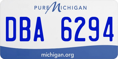 MI license plate DBA6294