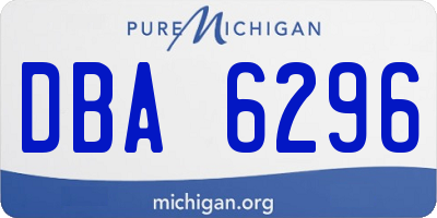 MI license plate DBA6296