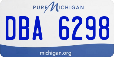 MI license plate DBA6298