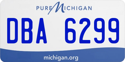 MI license plate DBA6299
