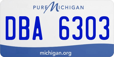 MI license plate DBA6303