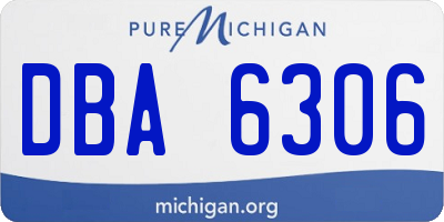 MI license plate DBA6306