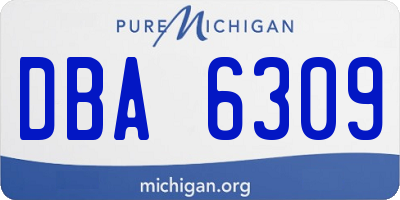 MI license plate DBA6309