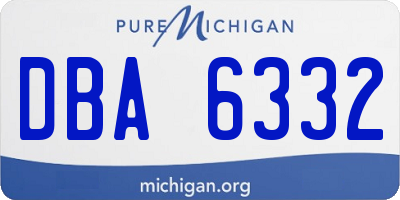 MI license plate DBA6332