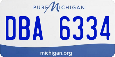 MI license plate DBA6334