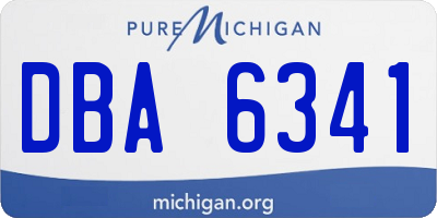 MI license plate DBA6341
