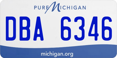 MI license plate DBA6346