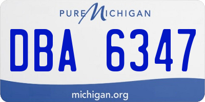 MI license plate DBA6347