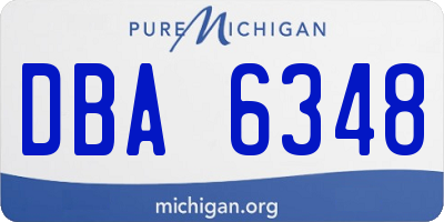 MI license plate DBA6348