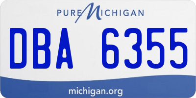 MI license plate DBA6355