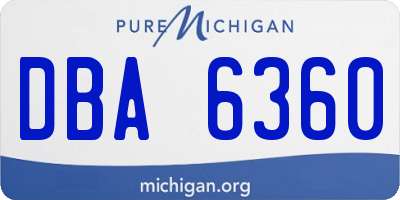 MI license plate DBA6360