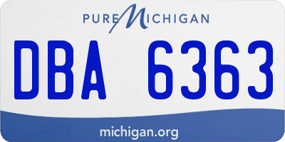 MI license plate DBA6363
