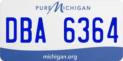 MI license plate DBA6364