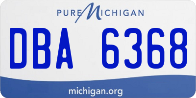 MI license plate DBA6368