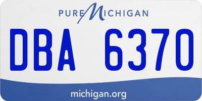 MI license plate DBA6370