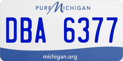 MI license plate DBA6377