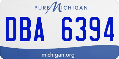 MI license plate DBA6394