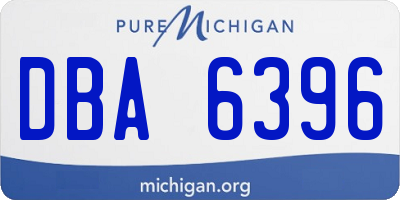 MI license plate DBA6396
