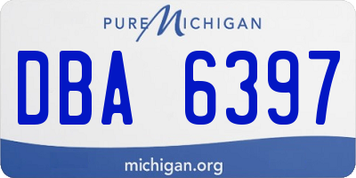 MI license plate DBA6397