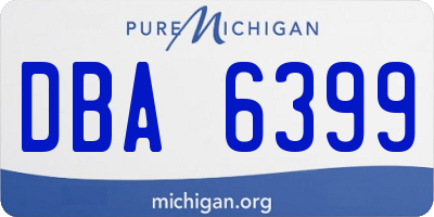 MI license plate DBA6399