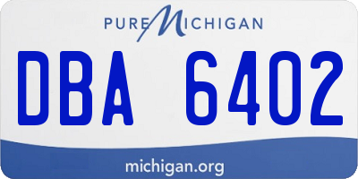 MI license plate DBA6402