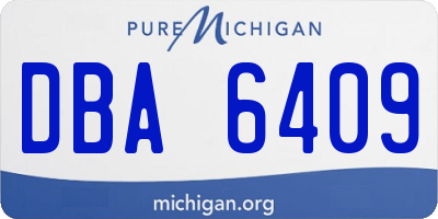 MI license plate DBA6409