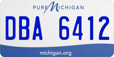 MI license plate DBA6412