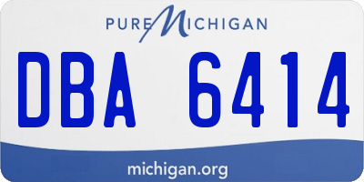 MI license plate DBA6414
