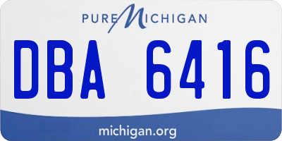 MI license plate DBA6416