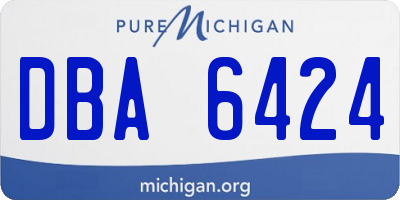 MI license plate DBA6424
