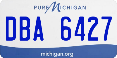MI license plate DBA6427