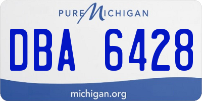 MI license plate DBA6428