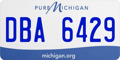 MI license plate DBA6429