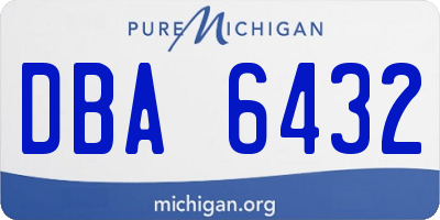 MI license plate DBA6432