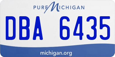 MI license plate DBA6435