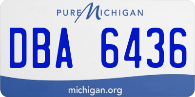 MI license plate DBA6436