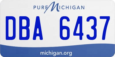 MI license plate DBA6437