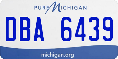 MI license plate DBA6439
